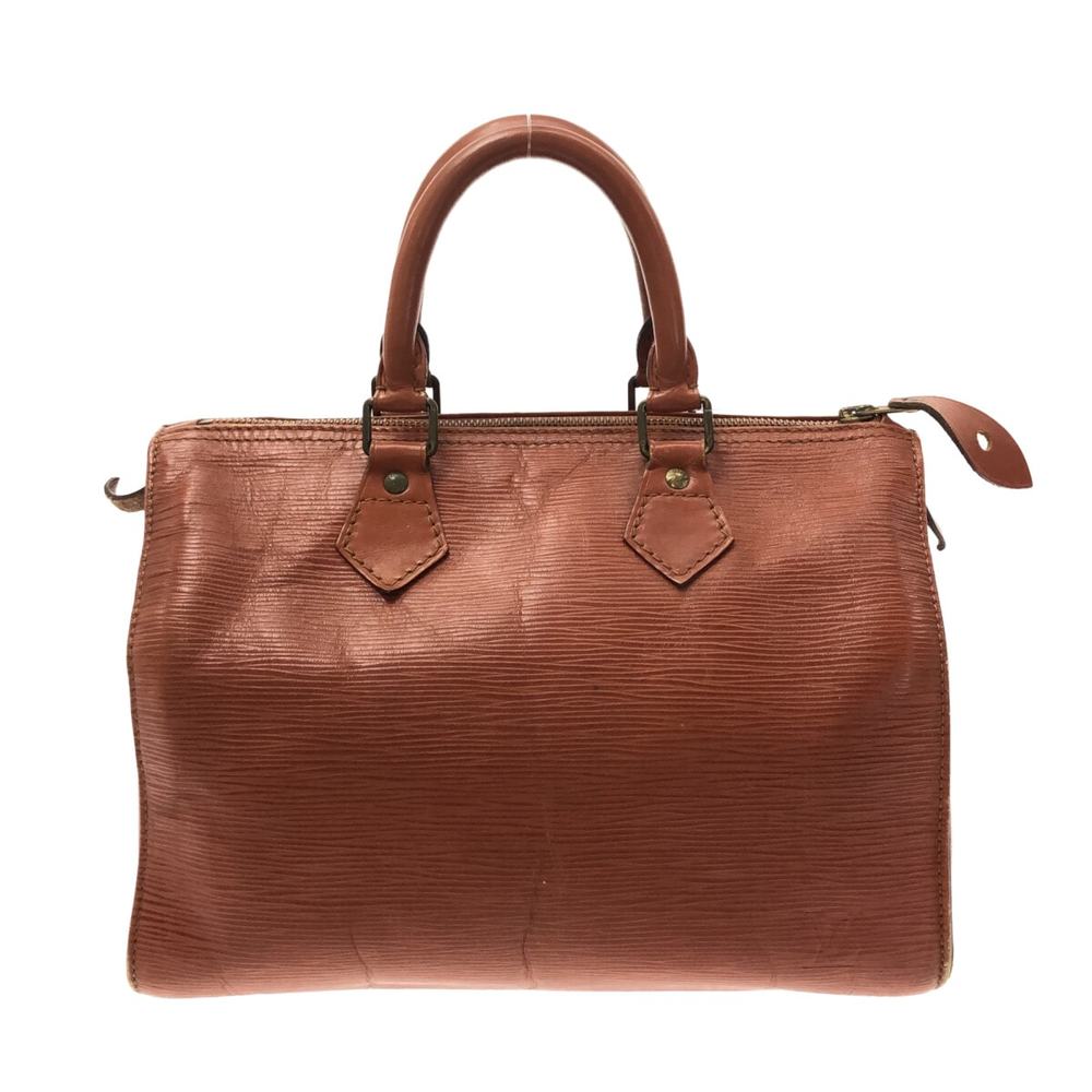 LOUIS VUITTON Speedy 25 Epi Handbag M43013 Brown Leather (LV logo engraved)